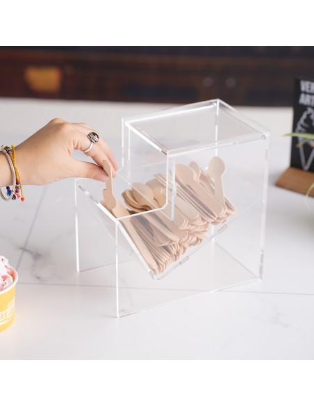 spessore plexiglass contenitore per cucchiaini e palette