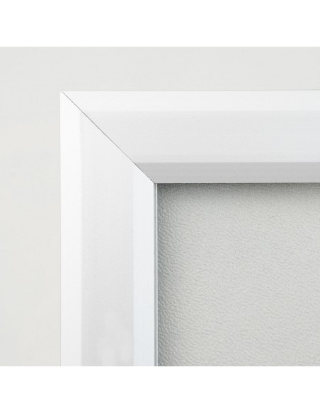Cornice bifacciale da vetro con angoli vivi