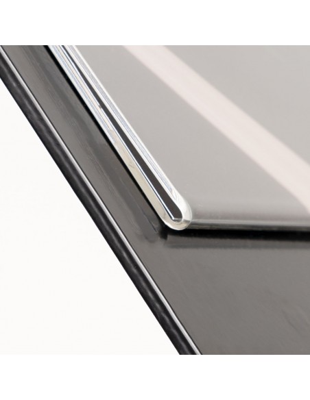 Espositore a leggio nero con tasca in plexiglass A4 V