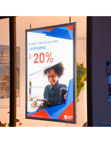 Cornice Retroilluminata a LED Bifacciale per Poster | Danieli