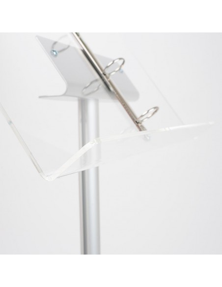 Leggio in Plexiglass da Terra A3 Orizzontale con Anelli