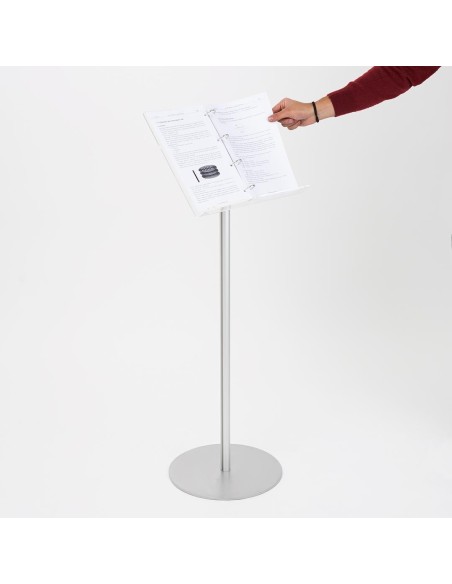 Leggio in Plexiglass da Terra A3 Orizzontale con Anelli