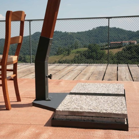 Marmette in graniglia per base ombrelloni da giardino - DANIELI