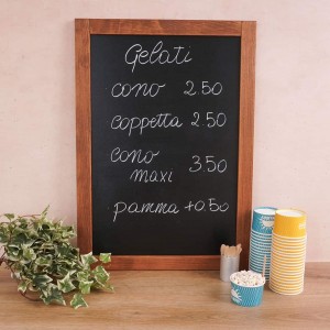 Lavagna bar da parete con cornice in legno scuro per pub e ristoranti - DANIELI