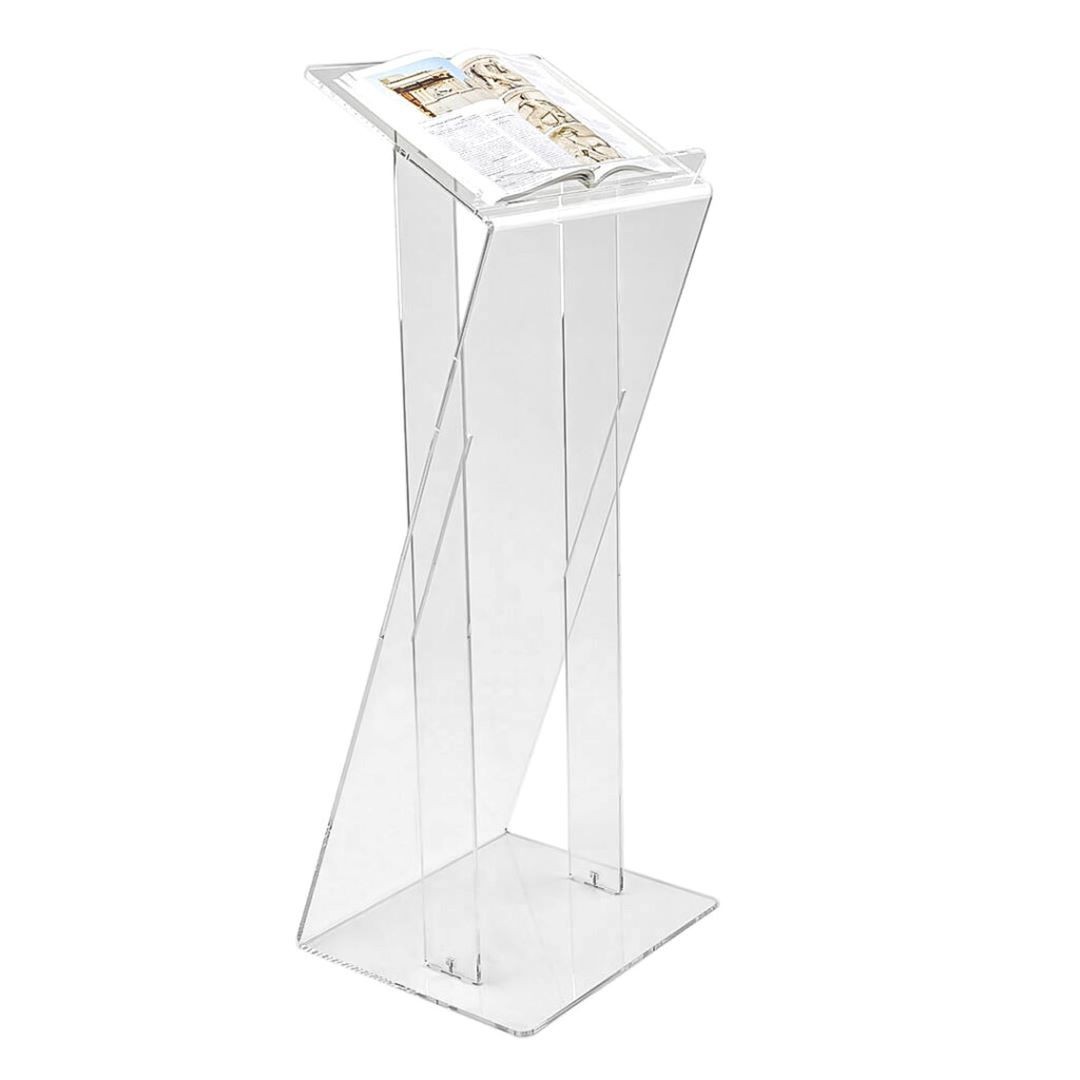 Leggio in plexiglass portalibro A3 orizzontale a Z con due montanti - DANIELI