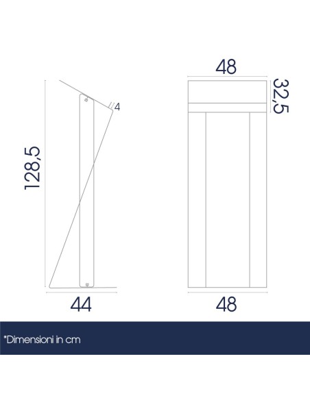 Leggio in plexiglass portalibro A3 orizzontale a Z con due montanti