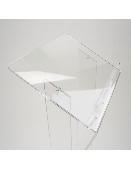 Leggio in plexiglass portalibro A3 orizzontale a Z con due montanti