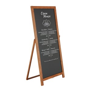 Lavagna da Bar in Legno per Menu da Esterno Reversibile - DANIELI