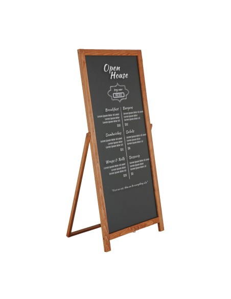 Lavagna da Bar in Legno per Menu da Esterno Reversibile