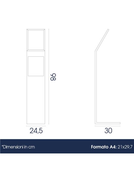 Espositore a Leggio in Plexiglass con Cornice A4