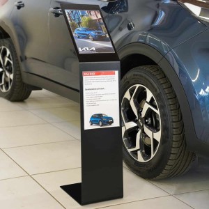 Espositore a leggio in metallo con 2 tasche in plexiglass A4 V - DANIELI