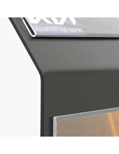 Espositore a leggio in metallo con 2 tasche in plexiglass A4 V