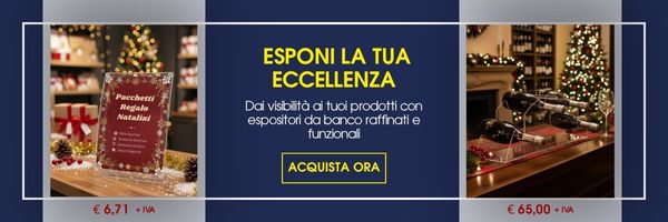 banner espositori da banco portavvisi e portabottiglie con prezzi
